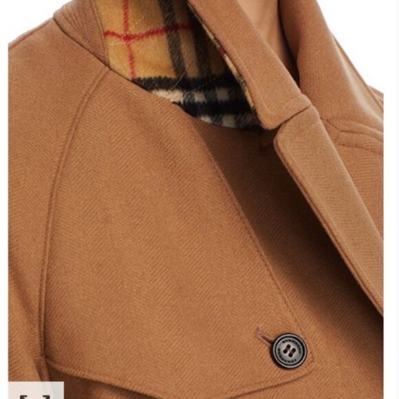 Authentic Burberry Cranston Plaid Collar wool trench coat IT 42 US 8 - Picture 14 of 16